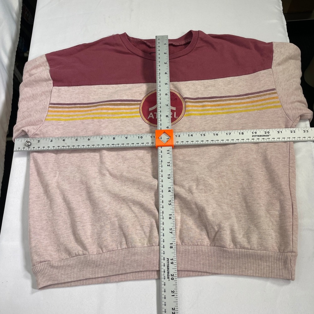Atari Retro Color Block Red Pink Sweatshirt Women's MEDIUM - Picture 9 of 9